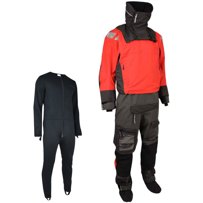 2024 Typhoon PS440 HingeEntry Drysuit 100183 Red / Grey Drysuits
